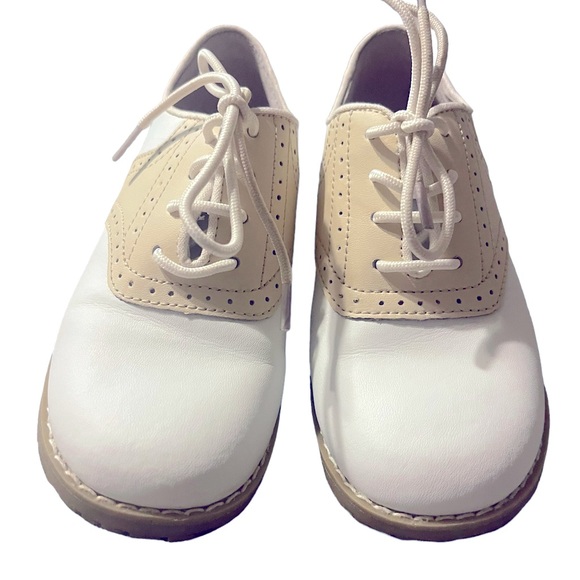 L'Amour Luke Two Tone Leather Saddle Shoe White/Navy